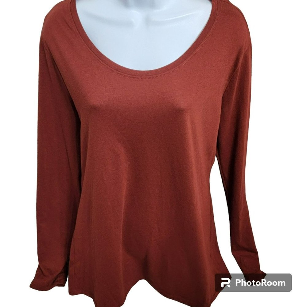 No Boundries Tee-Shirt, Juniors XL (15-17) Brown, Cotton Blend, Long Sleeve, NWT